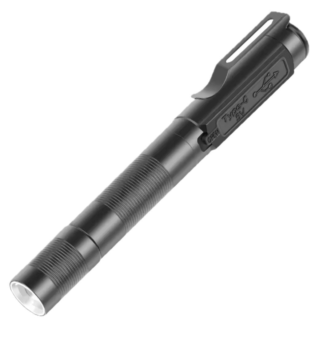 Mini Flashlight USB-C Sideview