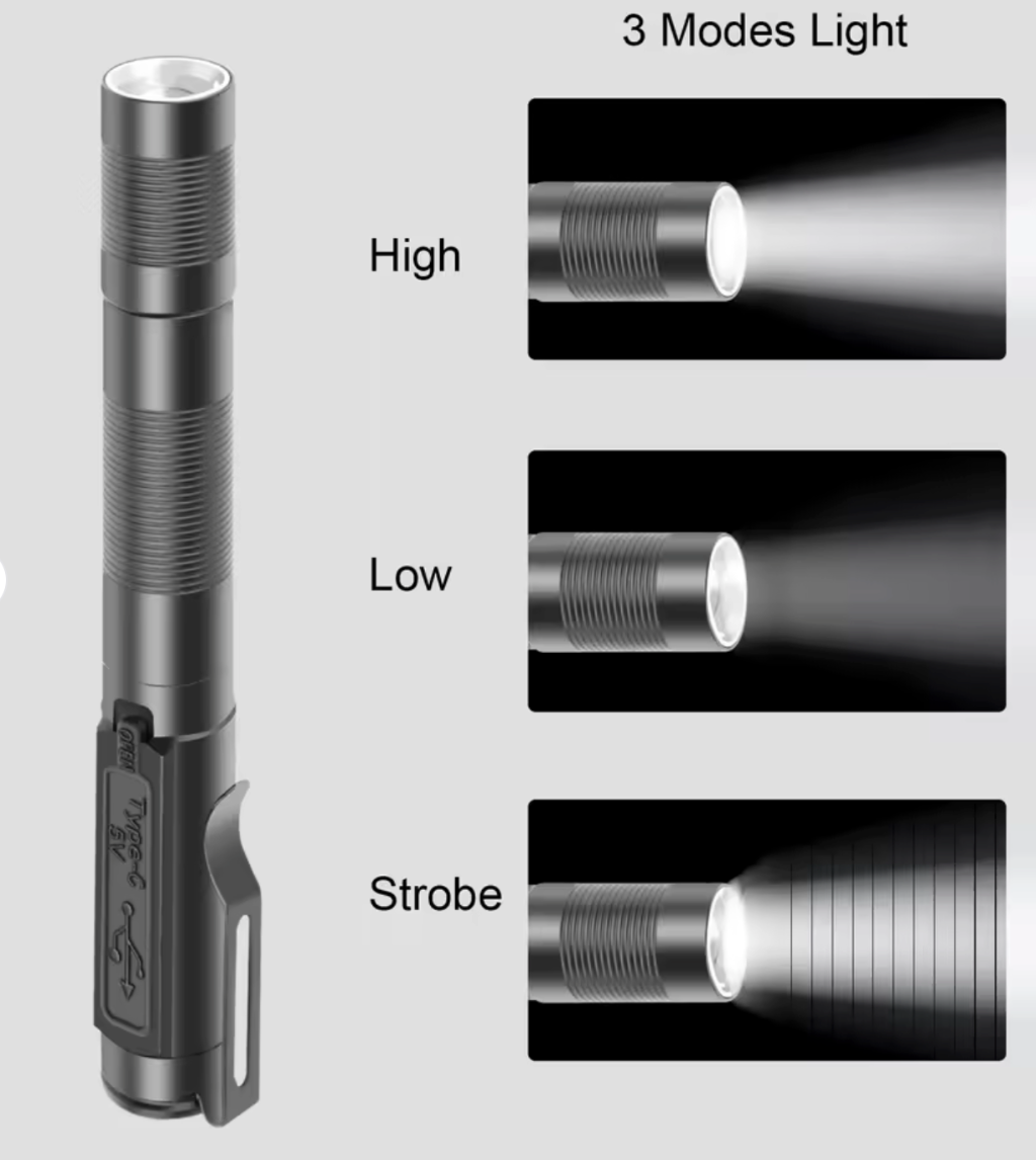 Mini Flashlight Dimmer Function