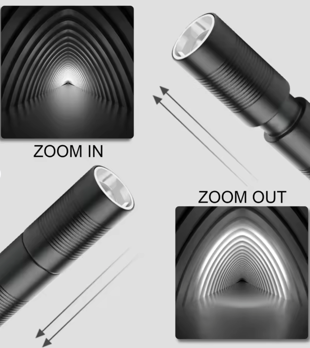 Mini Flashlight Zoom Function