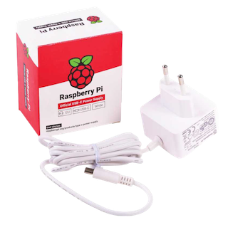 Raspberry Pi USB-C Power Supply Unit White Front view