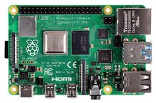 Raspberry Pi 4 Model B, 4GB DDR4 RAM, USB 3.0, PoE Enabled Top View
