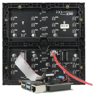 Raspberry LED Panel Matrix Controller with LED Panel Back view