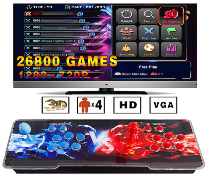 Pandorra Game Console 26800 Games Top View