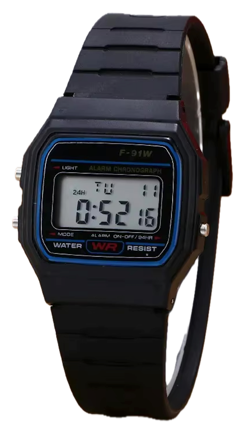 Casio F-91W Black Front View