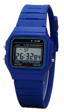 Casio F-91W Dark Blue Front View