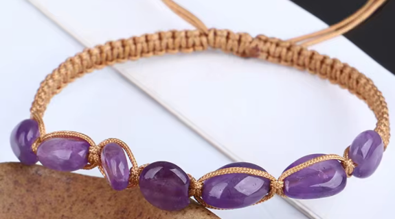 Oma Jannie's Geluksarmband in Amethyst