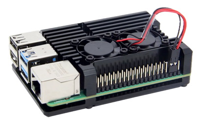 Raspberry Pi 4b Aluminium Behuizing met dubbele ventilator
