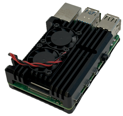 Raspberry Pi 4b Aluminium Behuizing met dubbele ventilator