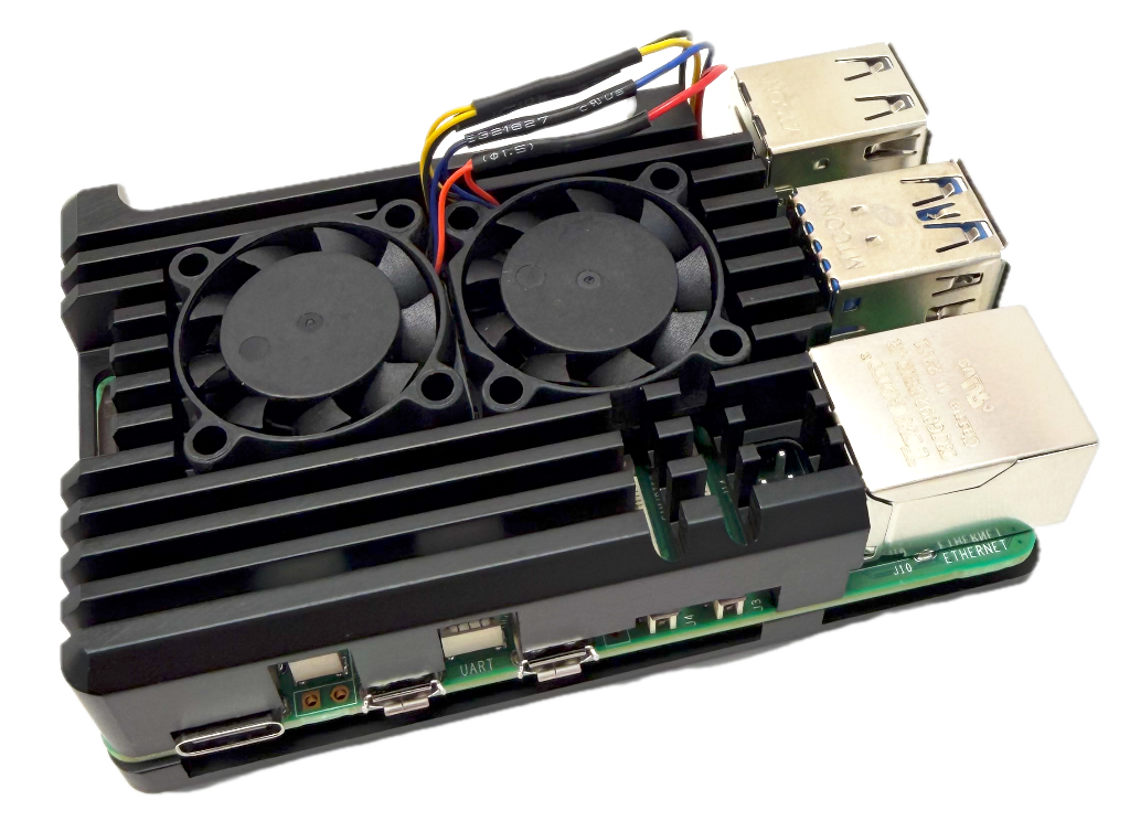 Raspberry Pi5 Aluminium Enclosure Dual Fan