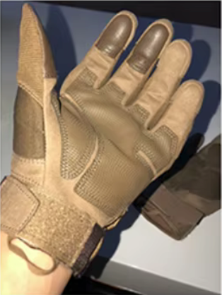 Binnenzijde van de winter handschoen 