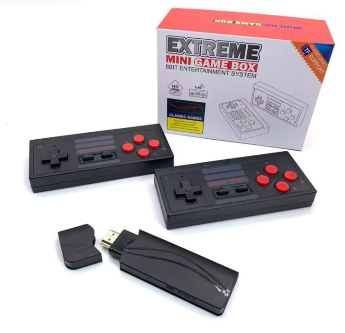 Extreme Mini GameBox Entertainment System 4k TV Stick met 628 Video Games