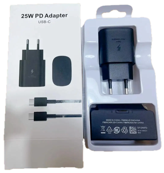 USB C oplader 25 Watt verpakking