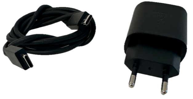 USB C oplader 25 Watt voor aanzicht