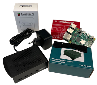 Voeding Raspberry Pi 4 Raspberry Pi 4 Model B, 2GB, Set met behuizing en Adapter