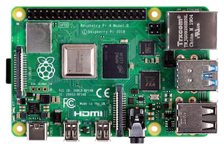 Raspberry Pi 4 Model B, 2GB DDR4 RAM, USB 3.0, Bottom view