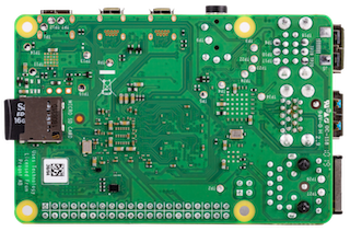 Raspberry Pi 4 Model B, 2GB DDR4 RAM, USB 3.0, PoE Enabled Bottom view